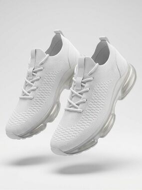 Woman’s Lightweight stretch Knit Sneakers - White